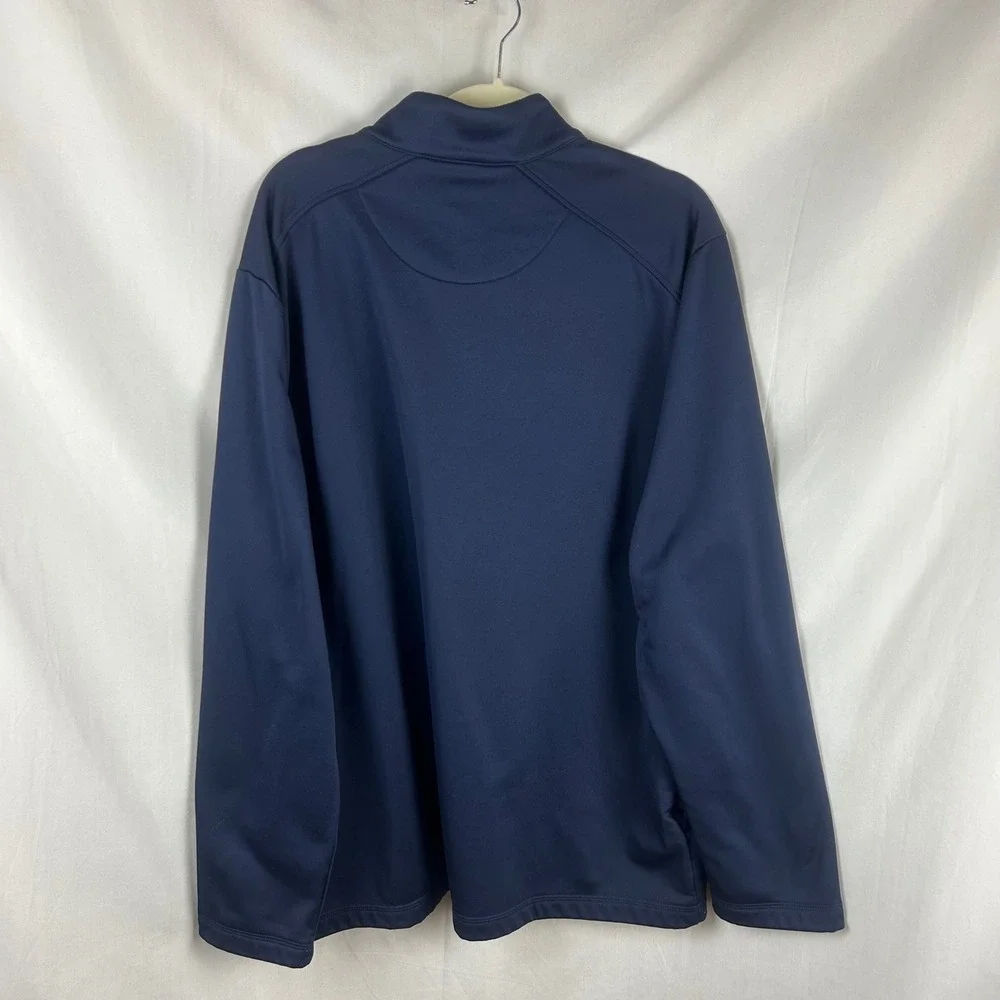 Callaway Mens XXL 1/4‎ Zip Pullover Blue Textured Golf Performance Jacket